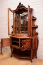 Louis XV style Display cabinet in Walnut, France 19th century