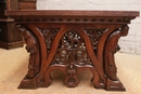 Gothic style Table in Oak, France 19th century