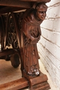 Gothic style Table in Oak, France 19th century