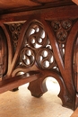 Gothic style Table in Oak, France 19th century