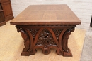 Gothic style Table in Oak, France 19th century