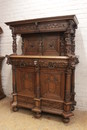 Renaissance style Cabinet in Oak, Belgium 19th century