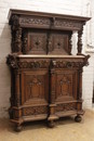 Renaissance style Cabinet in Oak, Belgium 19th century