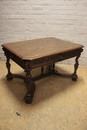 Renaissance style Table in Walnut, Belgium 1900