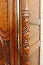 French Normandy style Armoire in Oak, France 19th century