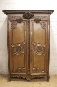 French Normandy armoire in oak