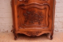 French provencal style Display cabinet in Walnut, France 1920