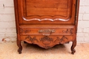 French Provencal style Display cabinet in Walnut, France 1920