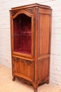 Louis XV style Display cabinet in Walnut, France 1920