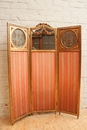 Louis XVI style gilt folding screen, France 1900