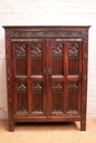 Gothic style Armoire in Oak, France 19th century