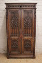 Gothic style Armoire in Oak, France 19th century