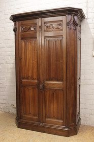 Gothic Armoire in walnut