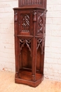 Gothic style Cabinet in Oak, France 19th century