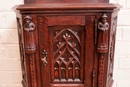 Gothic style Cabinet in Oak, France 19th century