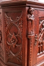 Gothic style Cabinet in Oak, France 19th century