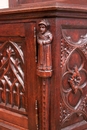 Gothic style Cabinet in Oak, France 19th century