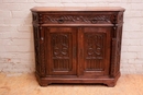 Gothic style Cabinet in Oak, France 19th century