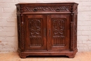 Gothic style Cabinet in Oak, France 19th century