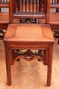 Gothic style Chairs in Oak, France 19th century