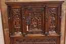 Gothic style Credenza in Oak, France 19th century