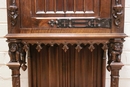 Gothic style Credenza in Walnut, France 19th century