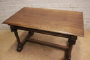 Gothic style Desk table in Walnut, France 19th century