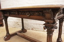 Gothic style Desk table in Walnut, France 19th century