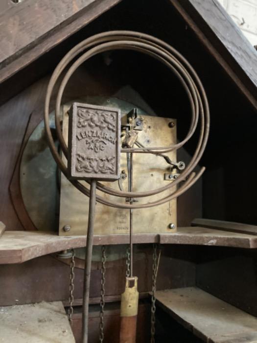 Gothic grandfathers clock in walnut