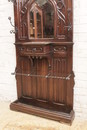 Gothic style Hall stand in Walnut, France 19th century