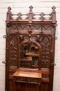 Gothic style Hall stand in Oak, France 19th century