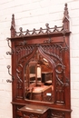 Gothic style Hall tree  in Oak, France 19th century