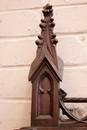 Gothic style Hall tree  in Oak, France 19th century