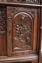 Gothic style Cabinet in Oak, France 19th century