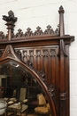 Gothic style Mirror in Walnut, France 19th century