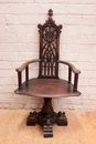 Gothic style Arm chair in Oak, France 19th century