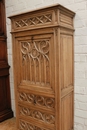 Gothic style Secretary desk in chestnut, France 19th century