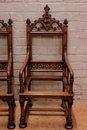 Gothic style Arm chairs in Oak, France 19th century