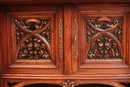 Gothic style Cabinet in Walnut, France 19th century