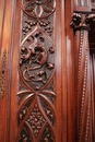 Gothic style Cabinet in Walnut, France 19th century