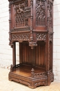 Gothic style Cabinet in Oak, France 19th century