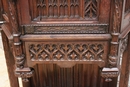 Gothic style Cabinet in Oak, France 19th century