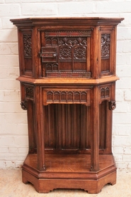 Gothic style credenza in walnut