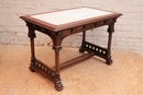 Gothic style Desk table in Walnut, France 19th century