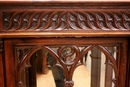 Gothic style Display cabinet in Oak, France 19th century