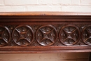 Gothic style Fire mantle in Oak, France 19th century