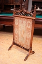 Gothic style Fire screen in Walnut, France 19th century