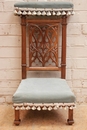 Gothic style kneeler in Walnut, France 19th century