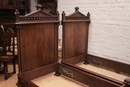 Gothic style Twin beds in Walnut, France 19th century