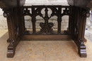 Gothic style Table in Oak, France 1900